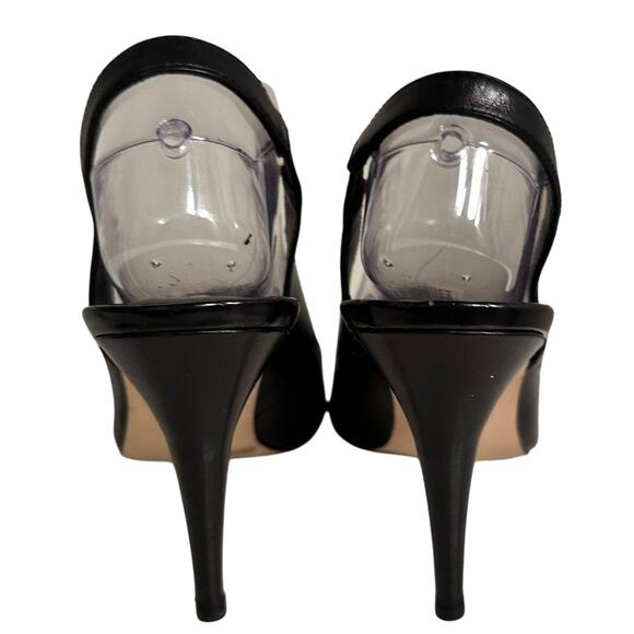 BCBGeneration Slingback Heels Pointed Toe Black Sz 9.5 M Whimsigoth Rebel Chic - Picture 2 of 14